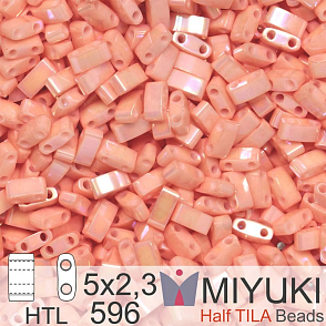 Korálky Miyuki Half Tila. Barva Opaque Tea Rose Luster HTL 596 Balení 3g