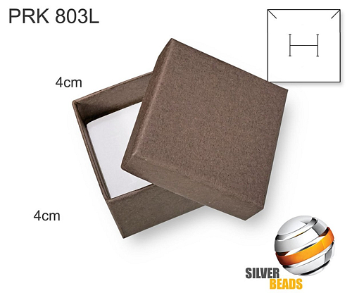 Krabička na šperky. Materiál papír . Ozn. PRK 803L. Velikost 4x4cm. Barva Hnědá