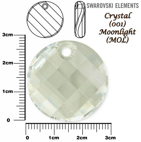 SWAROVSKI PŘÍVÉSKY TWIST Pendant 6621 barva CRYSTAL MOONLIGHT velikost 28mm.