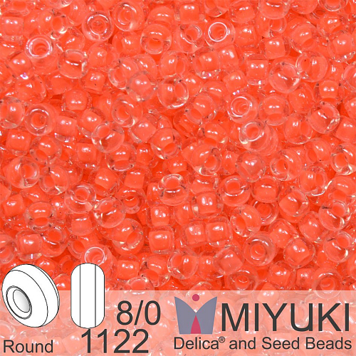Korálky Miyuki Round 8/0. Barva 1122 Luminous Flamingo  . Balení 5g