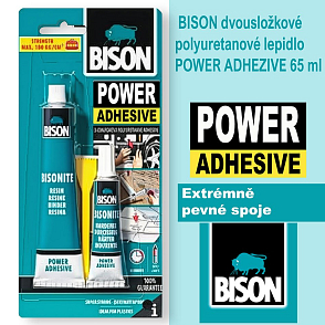 Lepidlo BISON POWER ADHESIVE. dvousložkové polyuretanové lepidlo. Balení 65ml.