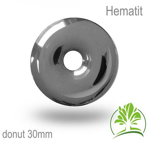 Hematit donut-o pr. 30mm tl.4,5mm.