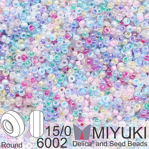 Korálky Miyuki Round 15/0. Barva Mix - Spring Flowers  6002. Balení 5g.