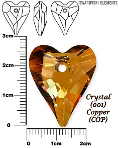 SWAROVSKI Wild Heart Pendant barva CRYSTAL COPPER velikost 27mm. 