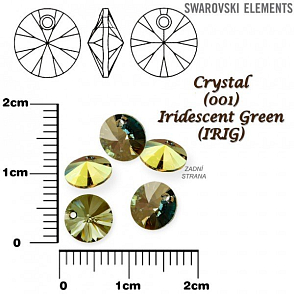 SWAROVSKI XILION Pendant barva Crystal Iridescent Green velikost 6mm Balení 10Ks.