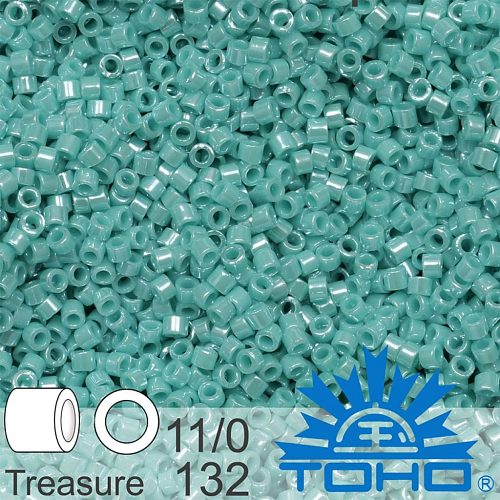 Korálky TOHO tvar TREASURE (válcové). Velikost 11/0. Barva 132 Opaque Turquoise Luster. Balení 5g.