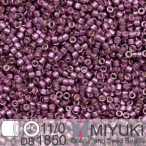 Korálky Miyuki Delica 11/0. Barva Duracoat Galvanized Eggplant DB1850. Balení 5g