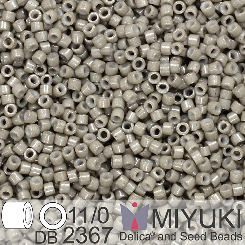 Korálky Miyuki Delica 11/0. Barva Duracoat Opaque Dyed Seal Gray  DB2367. Balení 5g