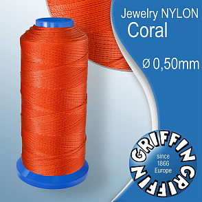 Jewelry NYLON GRIFFIN síla nitě 0,5mm Barva Coral