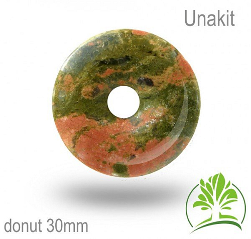 Unakit(Epidot) donut-o pr. 30mm tl.4,5mm.