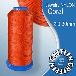 Jewelry NYLON GRIFFIN síla nitě 0,30mm Barva Coral