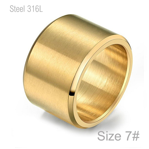 Široký prsten z chirurgické ocele R 256 je velmi zajímavý hladký prsten o velikosti 7