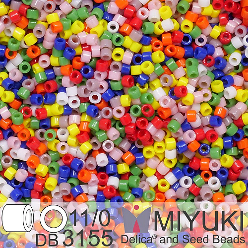 Korálky Miyuki Delica 11/0. Barva Circus Mix DB3155. Balení 5g