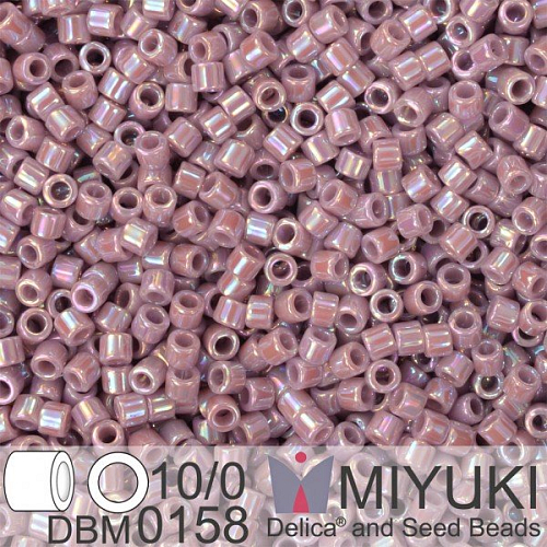 Korálky Miyuki Delica 10/0. Barva Op Mauve AB DBM0158. Balení 5g.