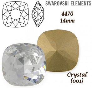 SWAROVSKI ELEMENTS Fancy Stone 4470 barva CRYSTAL (001) velikost 14mm. 
