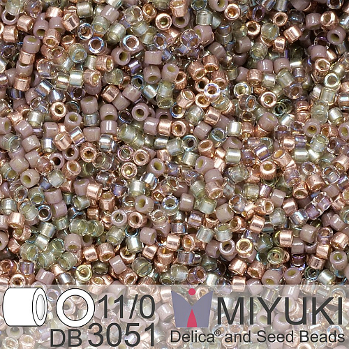 Korálky Miyuki Delica 11/0. Barva Earthy Tones Mix DB3051. Balení 5g