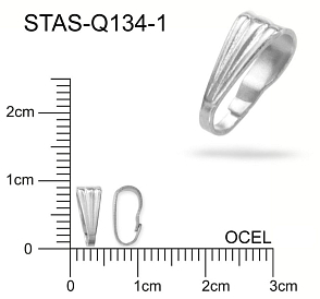 Závěsná ŠLUPNA  CHIRURGICKÁ OCEL ozn.-STAS-Q134-1. velikost 9,0 x 4,2mm.