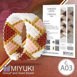 Rukodělná korálková stavebnice MIYUKI. Stavebnice prstenu New DIY color no. A03
