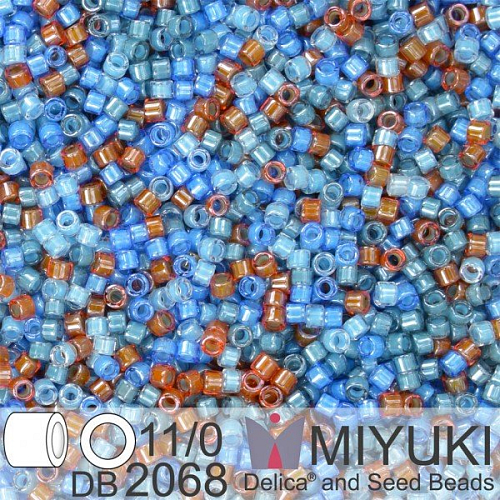 Korálky Miyuki Delica 11/0. Barva Luminous Mix DB2068. Balení 5g.