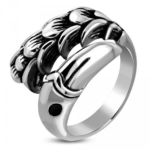 Prsten chirurgická ocel ozn. RMT 658 prsten s ptačí hlavou "Biker ring" velikost 9