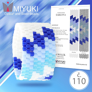 Rukodělná korálková stavebnice MIYUKI. Stavebnice prstenu Native American style no. P110