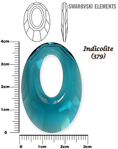 SWAROVSKI HELIOS Pendant  barva INDICOLITE velikost 40mm.