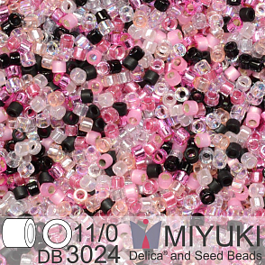 Korálky Miyuki Delica 11/0. Barva  Elegant Evening  Mix DB3024. Balení 5g