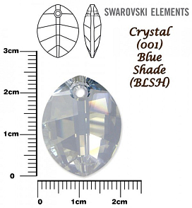 SWAROVSKI Pure Leaf Pendant barva CRYSTAL BLUE SHADE velikost 23mm.