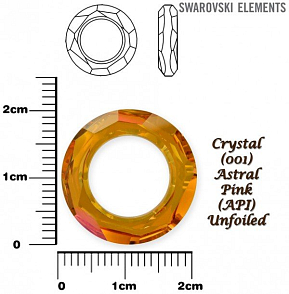 SWAROVSKI ELEMENTS Cosmic Ring barva CRYSTAL (001) ASTRAL PINK (API) velikost 20mm.