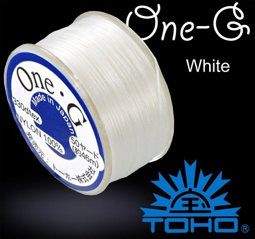 TOHO One-G nylonová nit. Barva White č.1. Balení 45m.