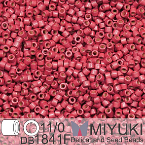 Korálky Miyuki Delica 11/0. Barva Duracoat Galvanized Matte Light Cranberry DB1841F. Balení 5g.