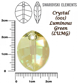 SWAROVSKI Pure Leaf Pendant barva CRYSTAL LUMINOUS GREEN velikost 23mm.