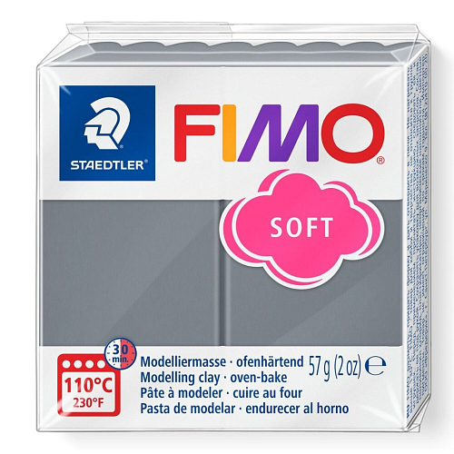 FIMO soft č.T80 TREND Stormy Grey (Šedá bouřka) 57g