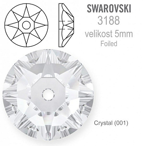 Swarovski 3188 XIRIUS Lochrose našívací kameny velikost pr.5mm barva Crystal