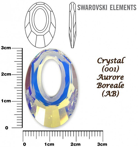 SWAROVSKI HELIOS Pendant barva CRYSTAL AURORE BOREALE velikost 30mm.
