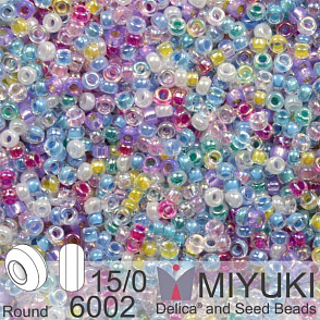 Korálky Miyuki Round 15/0. Barva Mix - Spring Flowers  6002. Balení 5g.