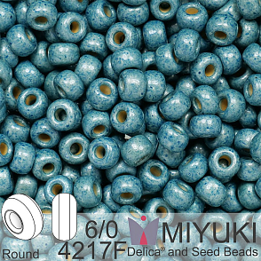 Korálky Miyuki MIX Round 6/0. Barva 4217F Duracoat Galvanized Dark Sea Foam. Balení 5g