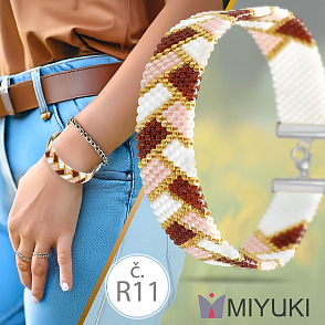 Korálková stavebnice  Náramku z korálků Miyuki. Náramek ozn. New DIY color no. R11