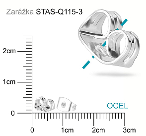 Motýlek zarážka na náušnice OCEL ozn.-STAS-Q115-3