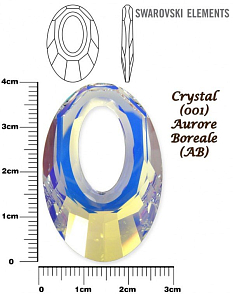 SWAROVSKI HELIOS Pendant barva CRYSTAL AURORE BOREALE velikost 40mm.