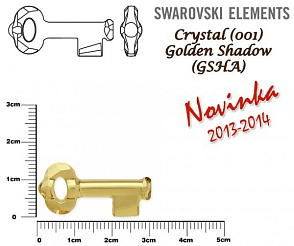 SWAROVSKI KEY Pendant 6919 barva Crystal GOLDEN SHADOW velikost 30mm.