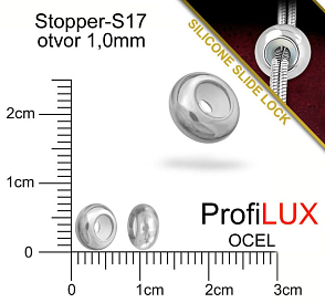 Stopper CHIRURGICKÁ OCEL ozn.-S17. velikost pr.7,0x3,5mm. Otvor 1,0mm.