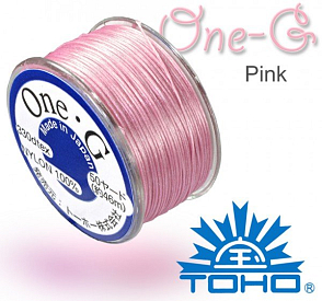 TOHO One-G nylonová nit. Barva Pink č.5. Balení 45m