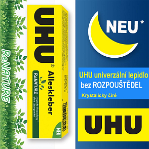 Lepidlo UHU  univerzální lepidlo bez rozpouštědel. Balení 31ml.
