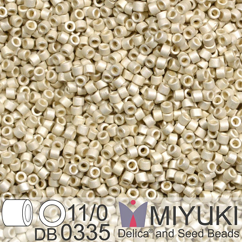 Korálky Miyuki Delica 11/0. Barva Matte Galvanized Silver DB0335. Balení 5g.