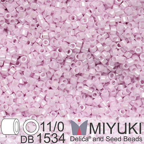 Korálky Miyuki Delica 11/0. Barva Opaque Pale Rose Ceylon DB1534. Balení 5g