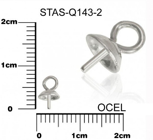 ŠLUPNA CHIRURGICKÁ OCEL ozn.-STAS-Q143-2. velikost 7,0 x4,0mm.