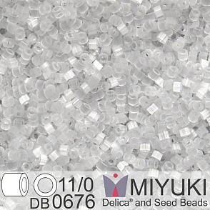 Korálky Miyuki Delica 11/0. Barva Pale Gray Silk Satin DB0676. Balení 5g.
