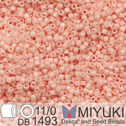Korálky Miyuki Delica 11/0. Barva Opaque Light Salmon DB1493 Balení 5g