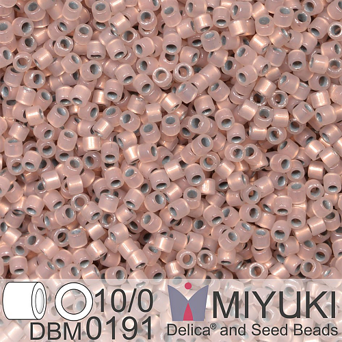 Korálky Miyuki Delica 10/0. Barva Copper Lined Opal DBM0191. Balení 5g.